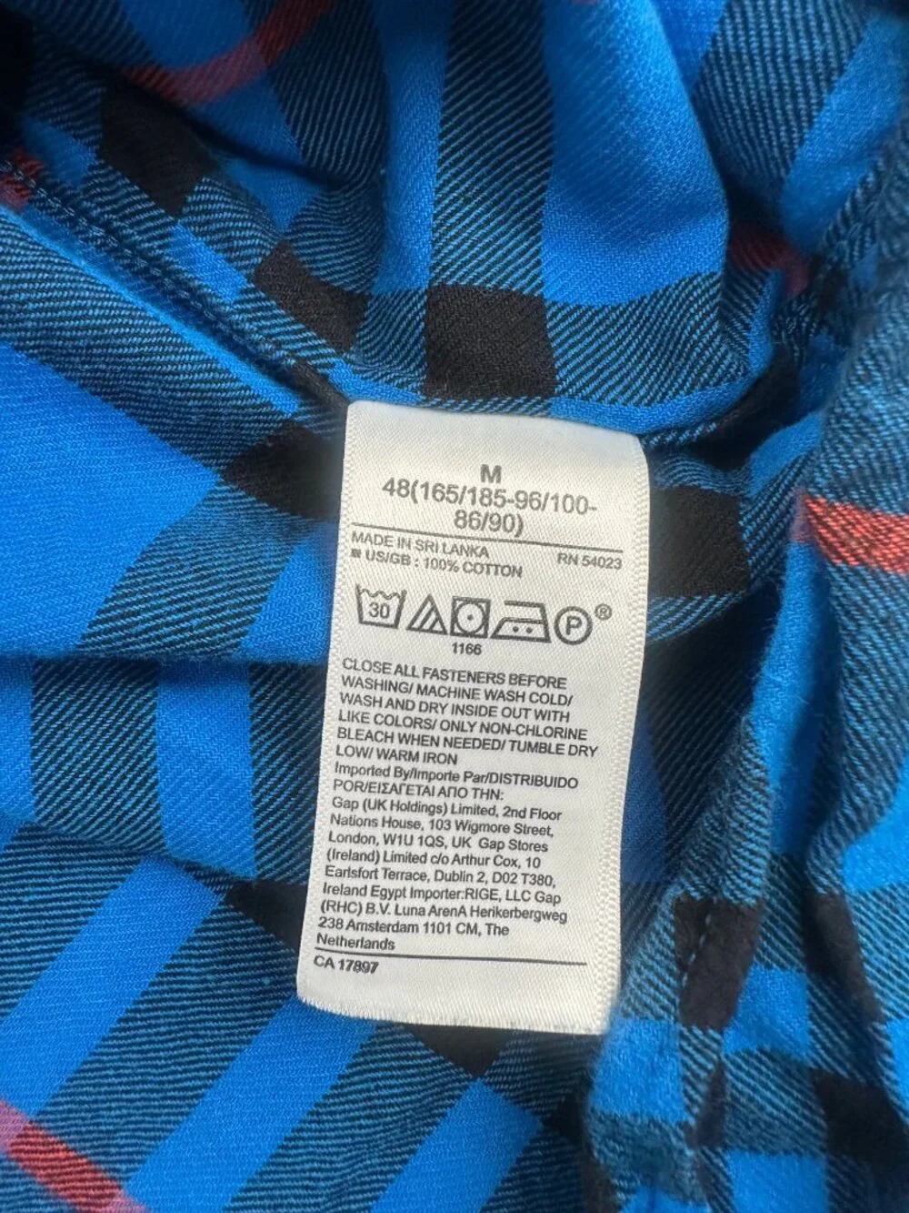 Banana Republic Shirt Medium Blue Plaid Organic Cotton Untucked Flannel Preppy